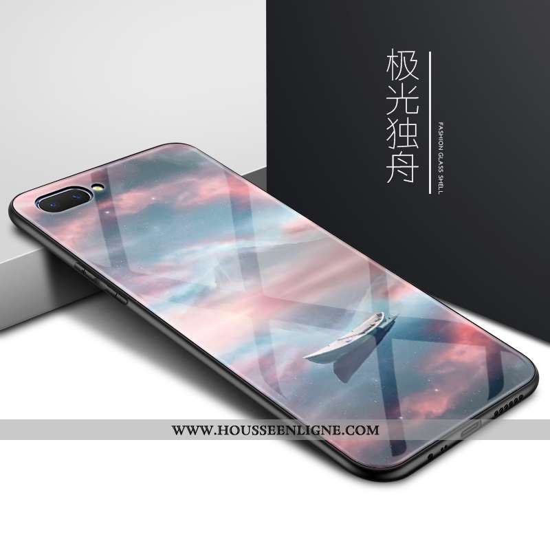 Coque Oppo A5 Personnalité Créatif Protection Nouveau Tendance Couleur Unie Miroir Rouge