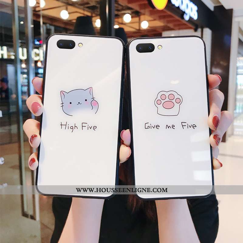 Coque Oppo A5 Personnalité Dessin Animé Tout Compris Silicone Charmant Frais Blanche