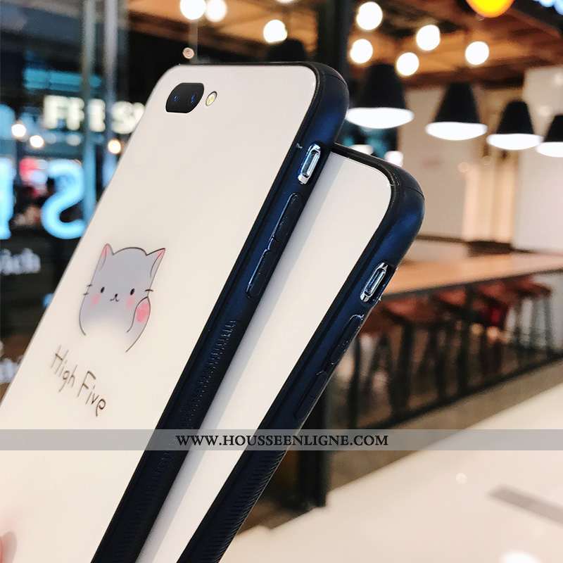 Coque Oppo A5 Personnalité Dessin Animé Tout Compris Silicone Charmant Frais Blanche