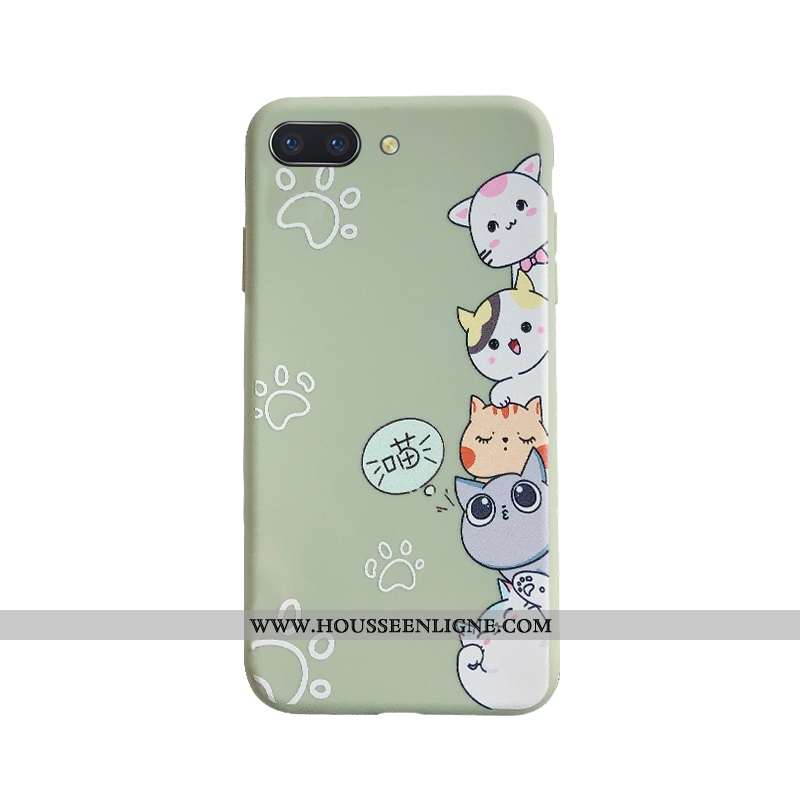 Coque Oppo A5 Personnalité Dessin Animé Vert Silicone Tout Compris Fluide Doux Étui Verte