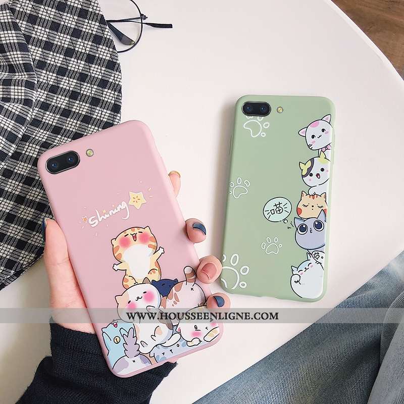 Coque Oppo A5 Personnalité Dessin Animé Vert Silicone Tout Compris Fluide Doux Étui Verte