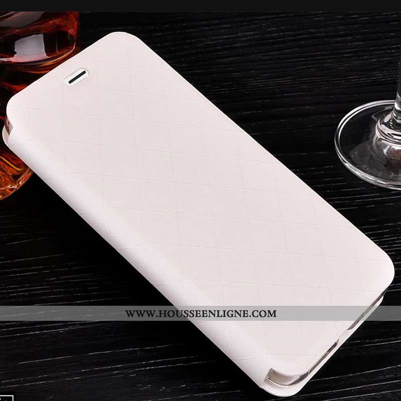 Coque Oppo A5 Protection Cuir Étui Téléphone Portable Carte Housse Blanche
