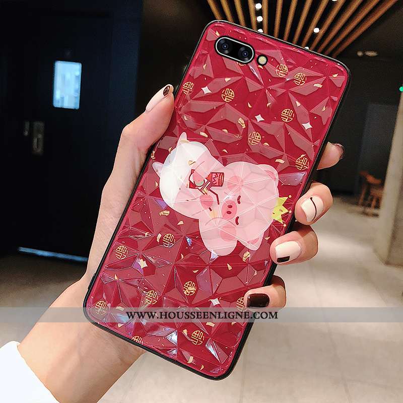 Coque Oppo A5 Protection Personnalité Étui Membrane Fluide Doux Net Rouge