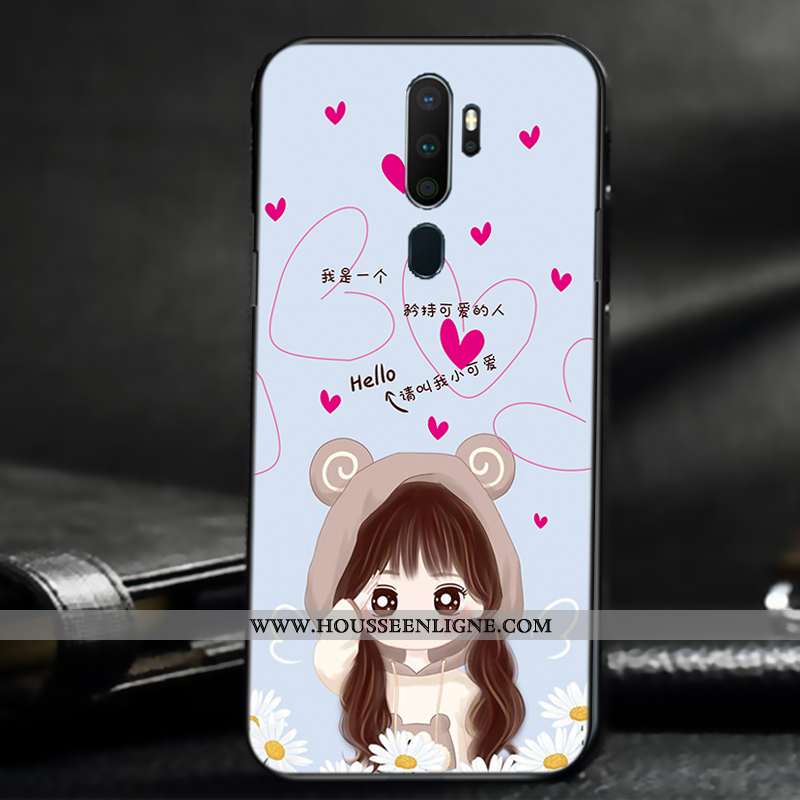 Coque Oppo A9 2020 Créatif Légère Étui Silicone Téléphone Portable Tout Compris Protection Beige