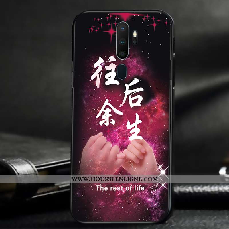 Coque Oppo A9 2020 Créatif Légère Étui Silicone Téléphone Portable Tout Compris Protection Beige