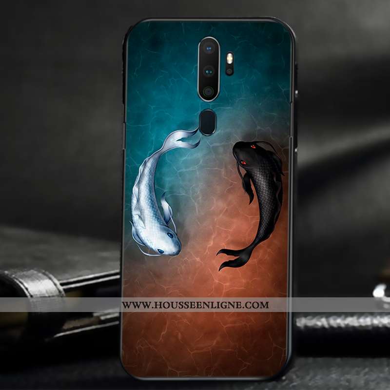 Coque Oppo A9 2020 Créatif Légère Étui Silicone Téléphone Portable Tout Compris Protection Beige