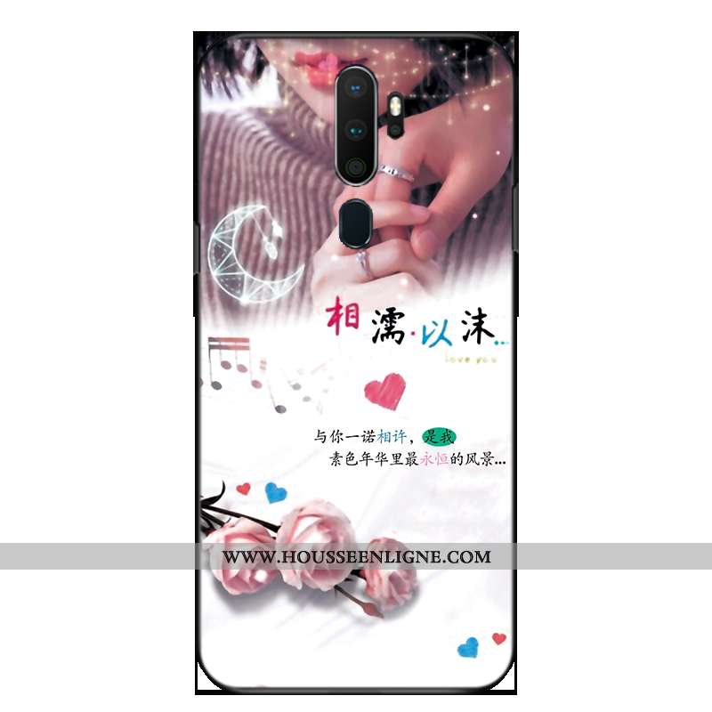 Coque Oppo A9 2020 Créatif Légère Étui Silicone Téléphone Portable Tout Compris Protection Beige