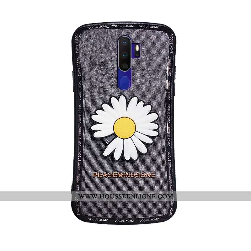 Coque Oppo A9 2020 Fluide Doux Mode Étui Protection Blanc Support Blanche