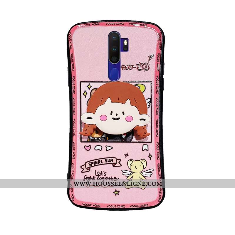 Coque Oppo A9 2020 Fluide Doux Mode Étui Protection Blanc Support Blanche