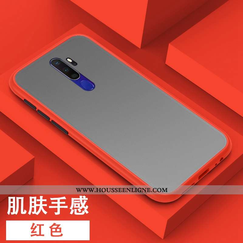Coque Oppo A9 2020 Fluide Doux Silicone Tout Compris Délavé En Daim Simple Étui Blanche