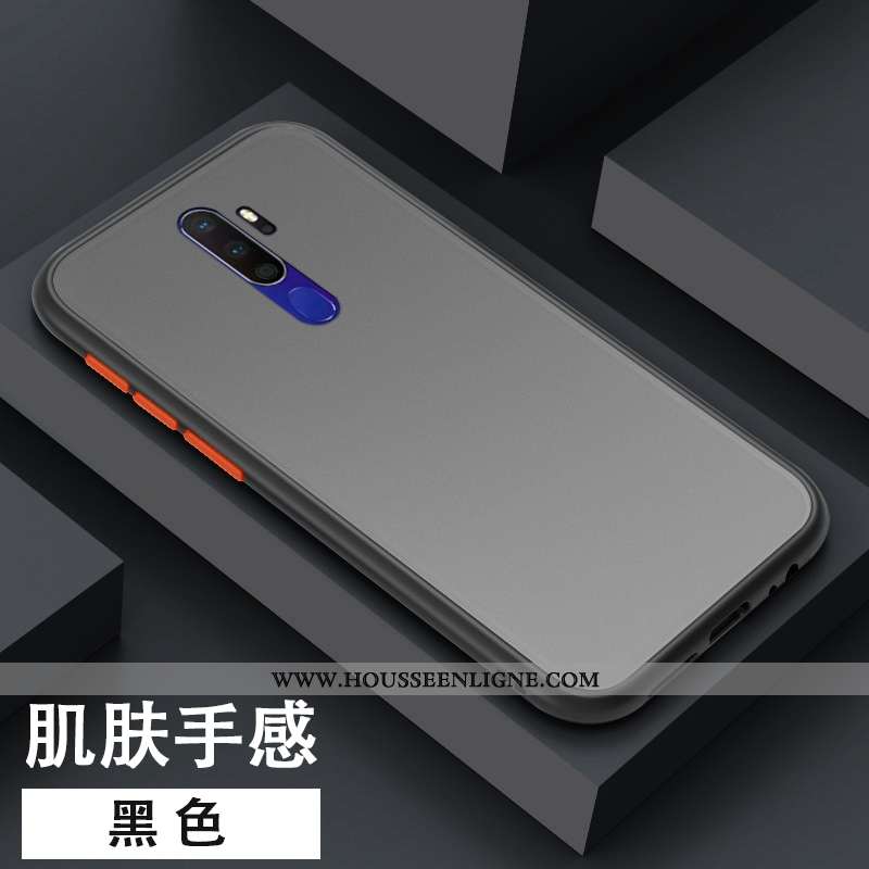 Coque Oppo A9 2020 Fluide Doux Silicone Tout Compris Délavé En Daim Simple Étui Blanche