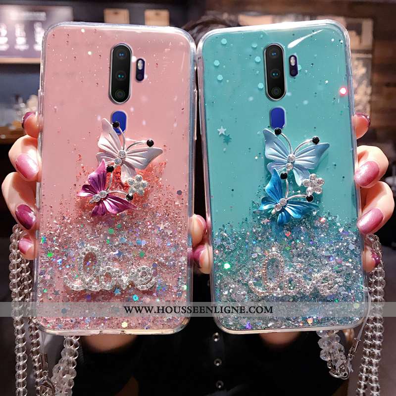 Coque Oppo A9 2020 Tendance Fluide Doux Protection Créatif Téléphone Portable Frais Tout Compris Ros