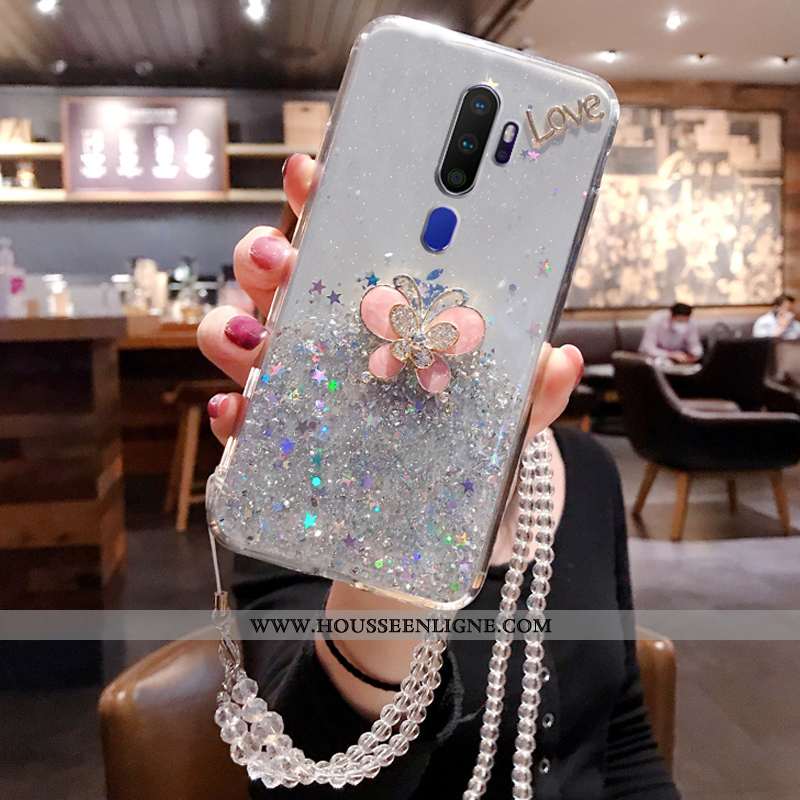 Coque Oppo A9 2020 Tendance Fluide Doux Protection Créatif Téléphone Portable Frais Tout Compris Ros