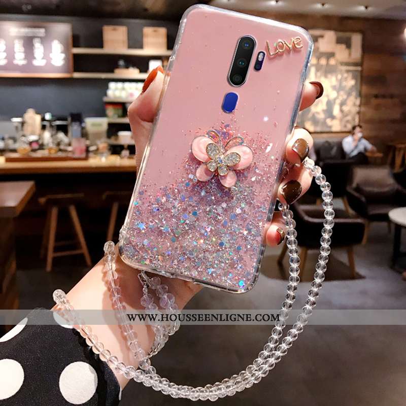 Coque Oppo A9 2020 Tendance Fluide Doux Protection Créatif Téléphone Portable Frais Tout Compris Ros