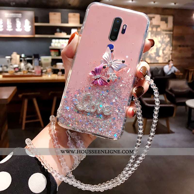 Coque Oppo A9 2020 Tendance Fluide Doux Protection Créatif Téléphone Portable Frais Tout Compris Ros