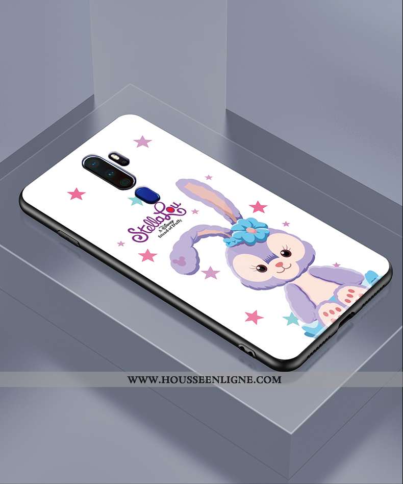 Coque Oppo A9 2020 Tendance Mode Étui Verre Tout Compris Créatif Jaune