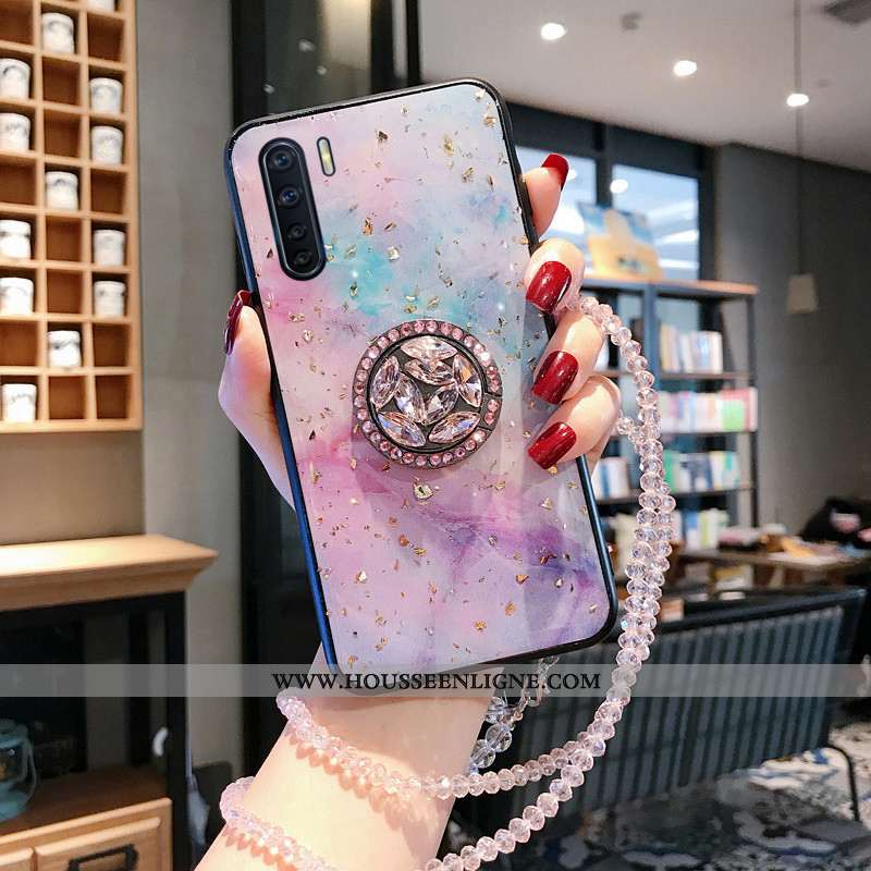 Coque Oppo A91 Créatif Tendance Fluide Doux Étui Téléphone Portable Incassable Violet