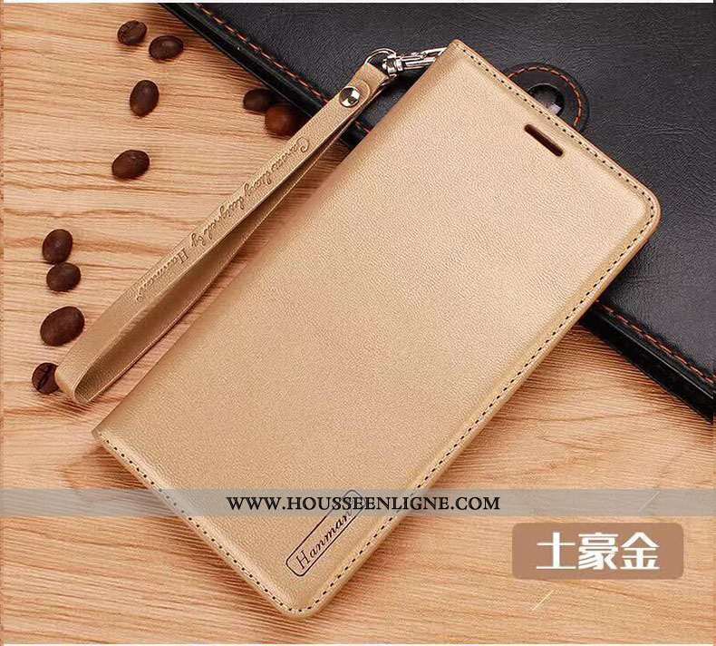 Coque Oppo A91 Cuir Protection Incassable Véritable Étui Noir
