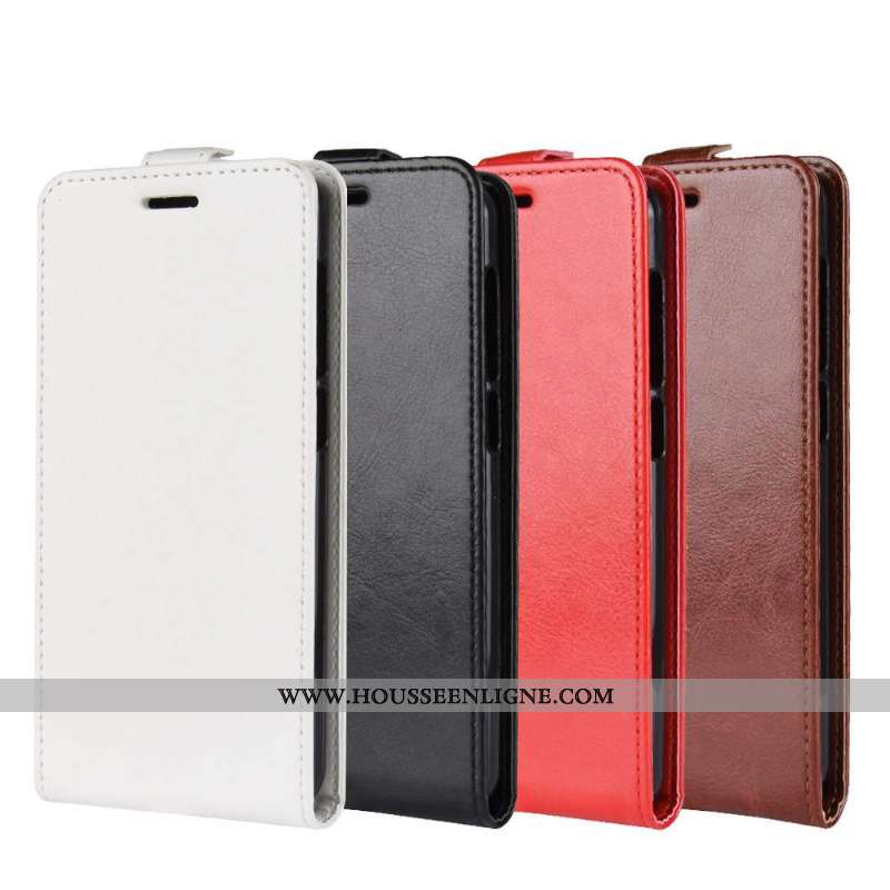 Coque Oppo A91 Cuir Silicone Étui Téléphone Portable Noir Clamshell