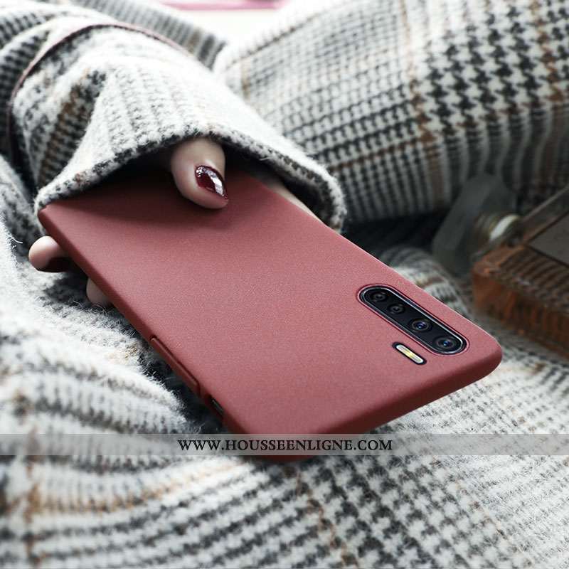 Coque Oppo A91 Légère Délavé En Daim Tendance Couleur Unie Net Rouge Gris Ultra
