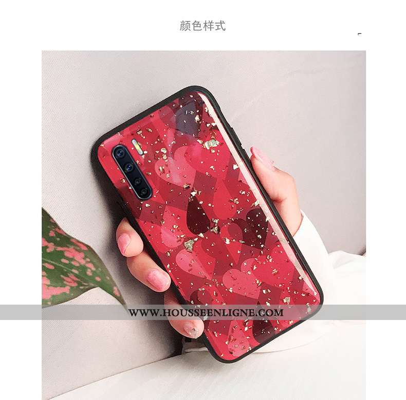 Coque Oppo A91 Mode Protection Fluide Doux Étui Incassable Tout Compris Rouge