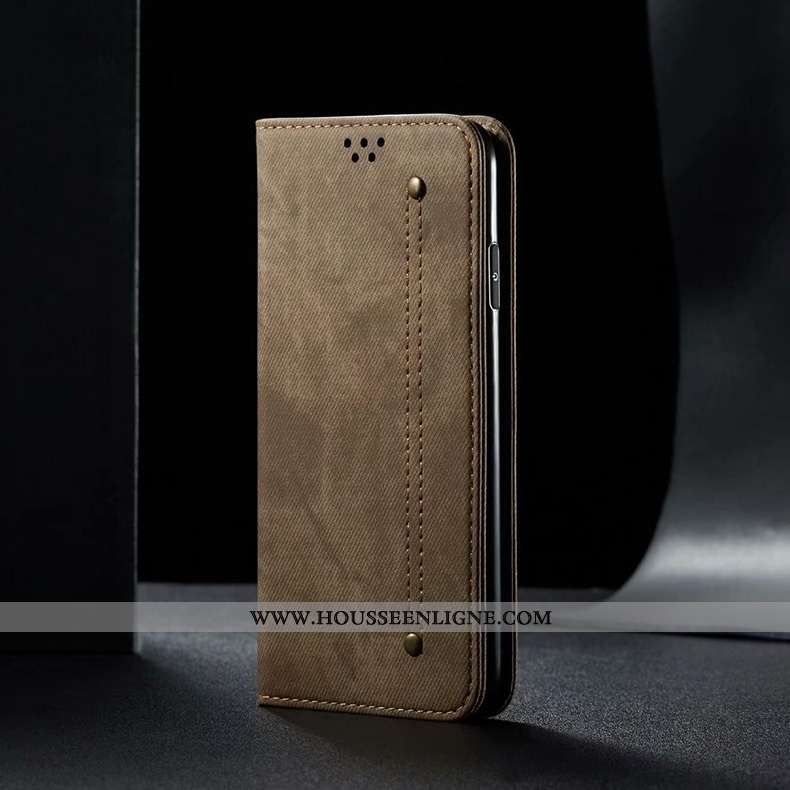Coque Oppo A91 Personnalité Cuir Étui Protection Silicone Incassable Noir