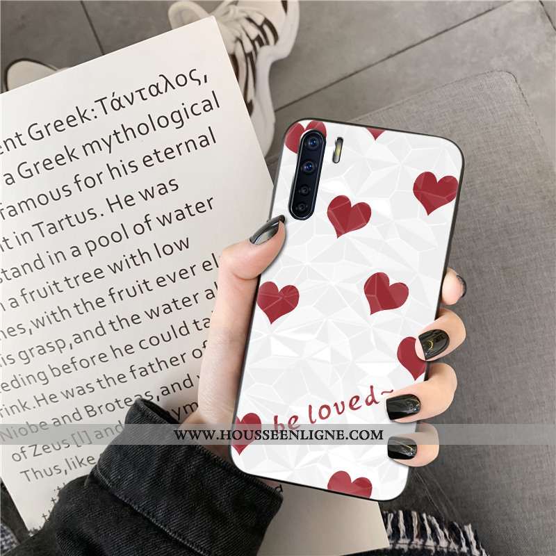 Coque Oppo A91 Protection Modèle Fleurie Orange Étui Fluide Doux Téléphone Portable
