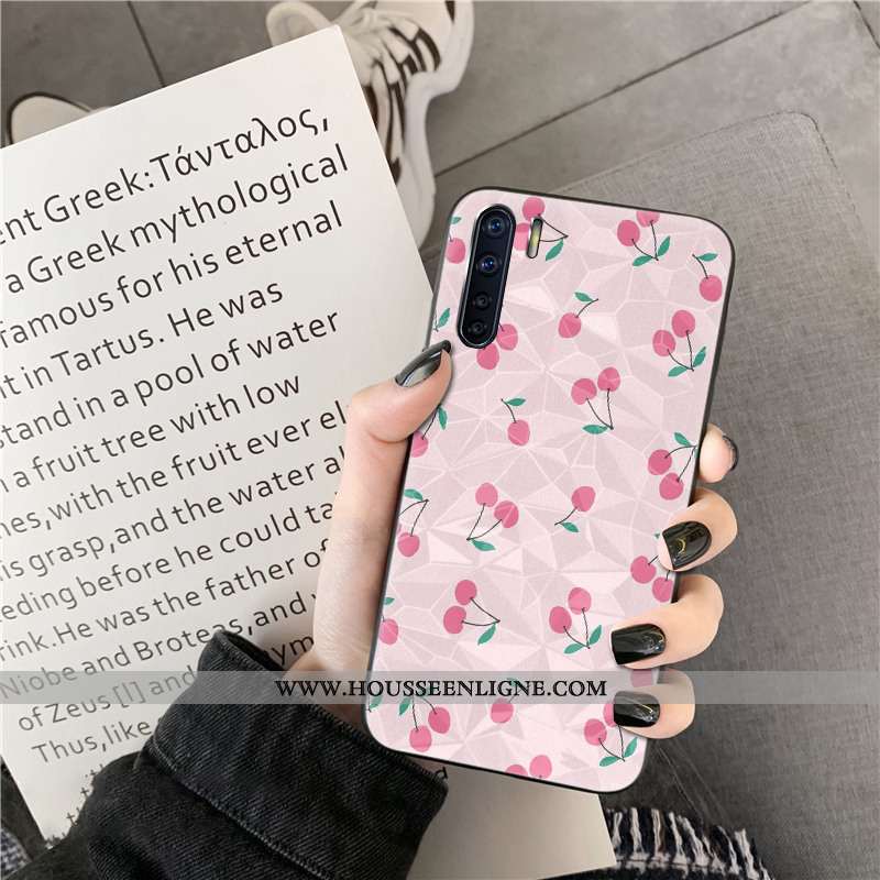 Coque Oppo A91 Protection Modèle Fleurie Orange Étui Fluide Doux Téléphone Portable