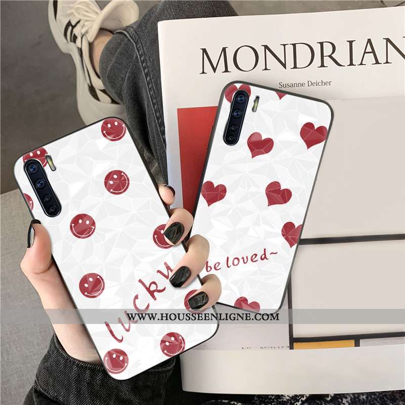 Coque Oppo A91 Protection Modèle Fleurie Orange Étui Fluide Doux Téléphone Portable