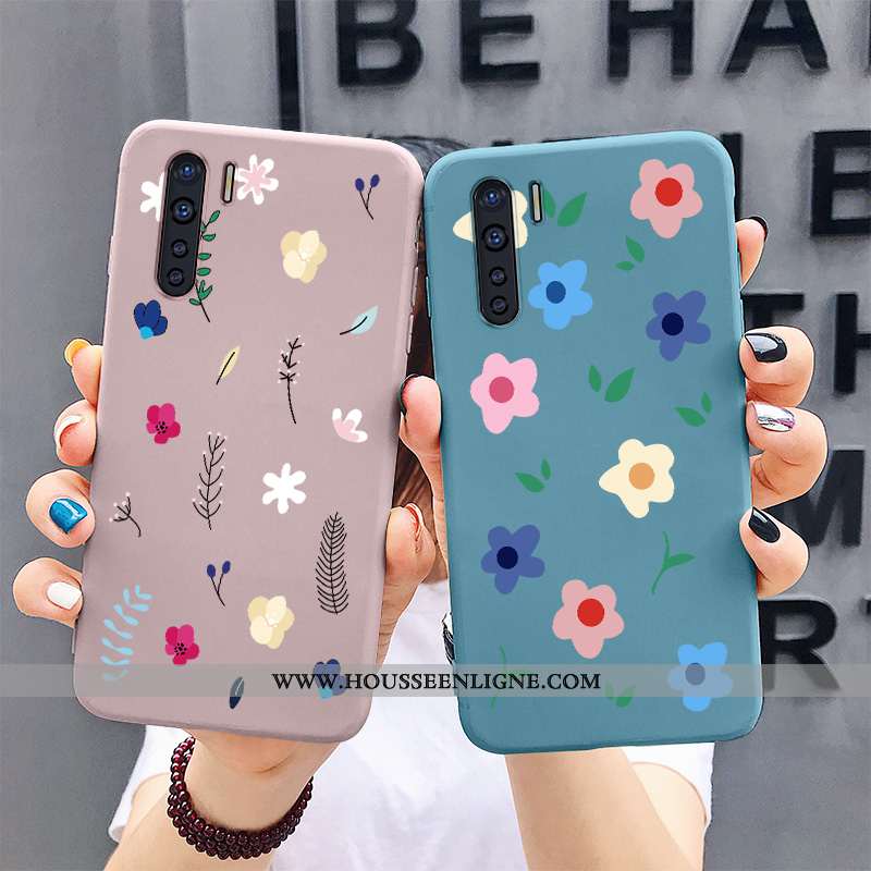 Coque Oppo A91 Silicone Protection Frais Tendance Téléphone Portable Étui Bleu