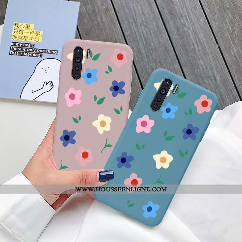 Coque Oppo A91 Silicone Protection Frais Tendance Téléphone Portable Étui Bleu