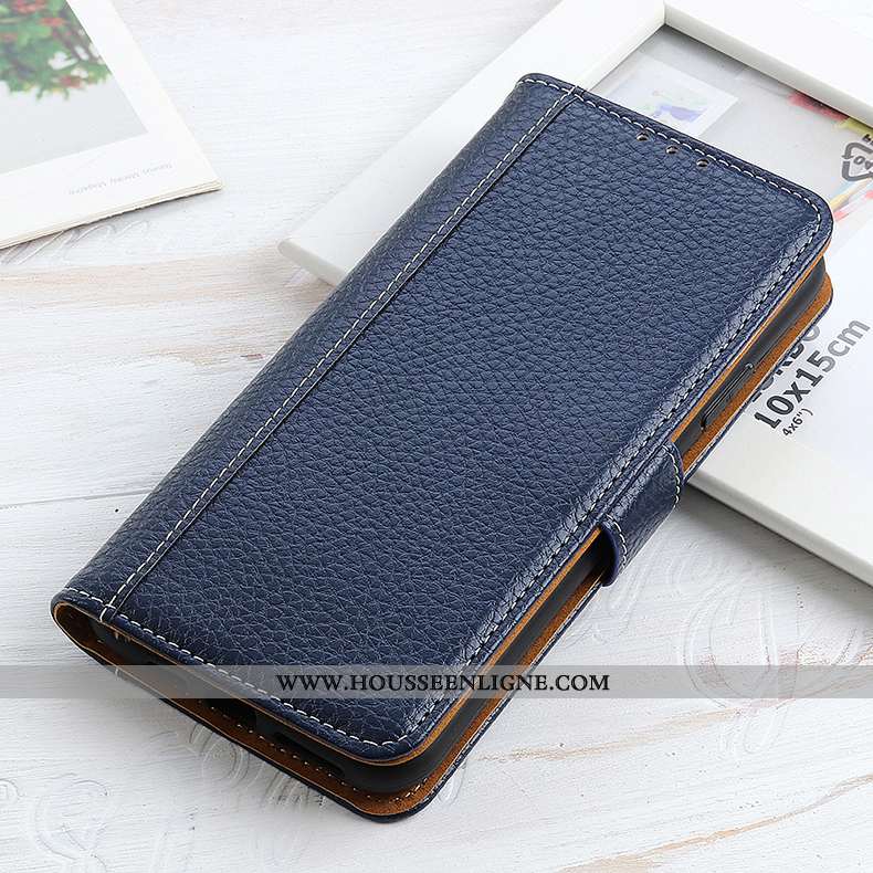 Coque Oppo A91 Tendance Cuir Créatif Bleu Tout Compris Incassable