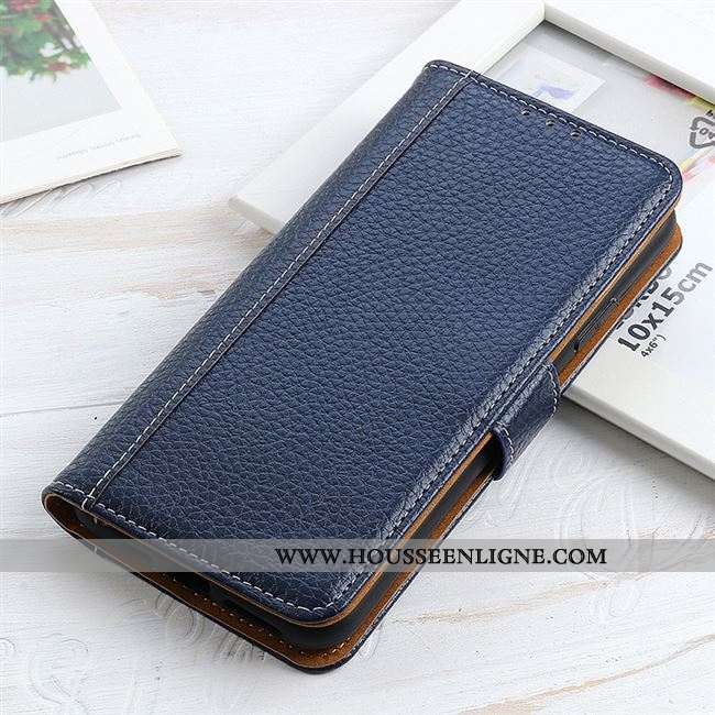 Coque Oppo A91 Tendance Cuir Créatif Bleu Tout Compris Incassable