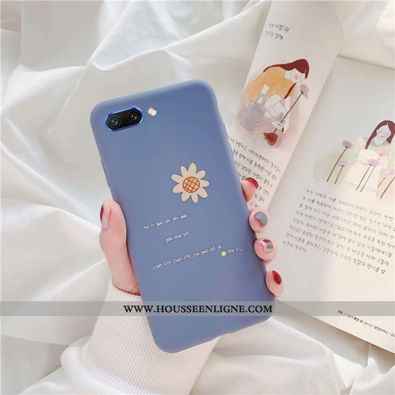 Coque Oppo Ax5 Fluide Doux Silicone Incassable Protection Bleu Délavé En Daim Simple