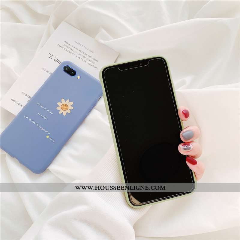Coque Oppo Ax5 Fluide Doux Silicone Incassable Protection Bleu Délavé En Daim Simple