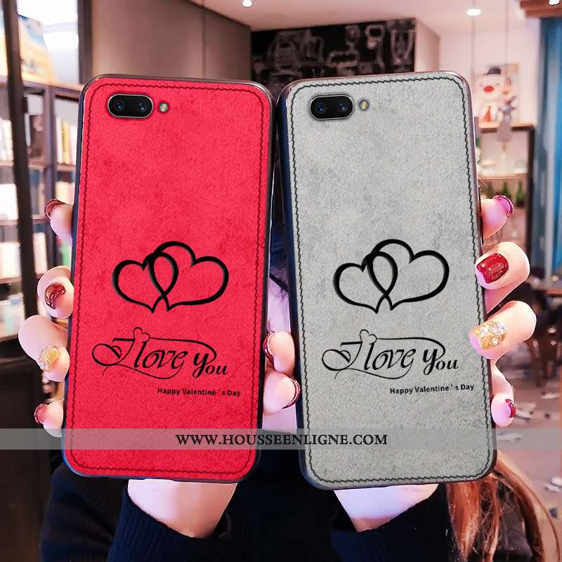 Coque Oppo Ax5 Personnalité Créatif Amour Légères Tissu Tendance Gris