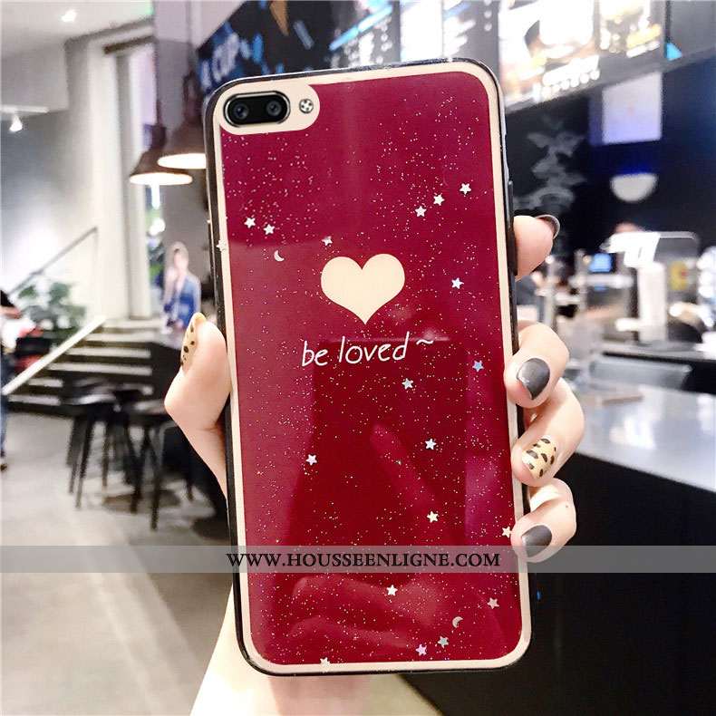 Coque Oppo Ax5 Personnalité Tendance Tout Compris Mode Vin Rouge Téléphone Portable Simple Bordeaux