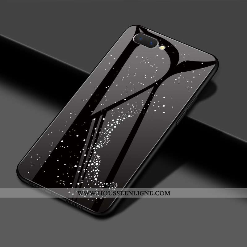 Coque Oppo Ax5 Protection Verre Étui Mode Rat Rouge Miroir Noir