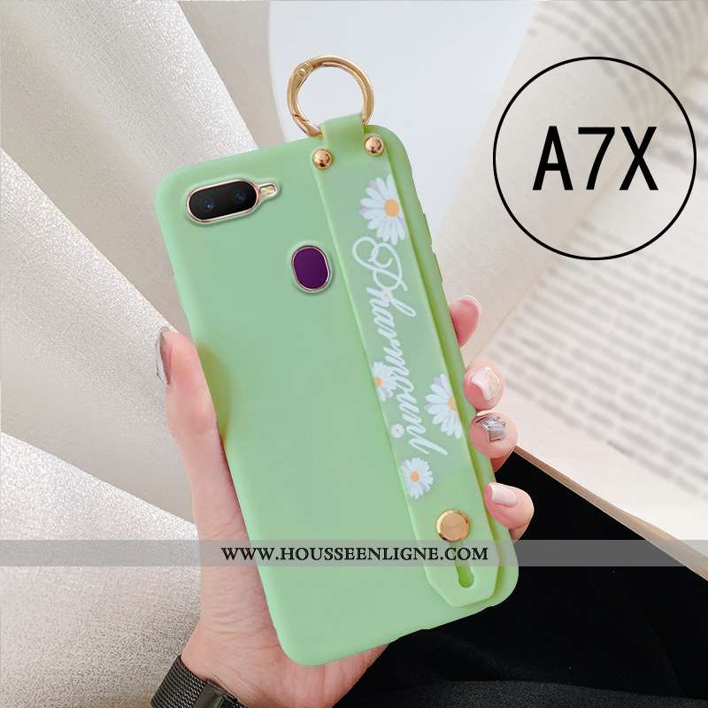 Coque Oppo Ax7 Fluide Doux Silicone Petit Vert Téléphone Portable Légère Verte