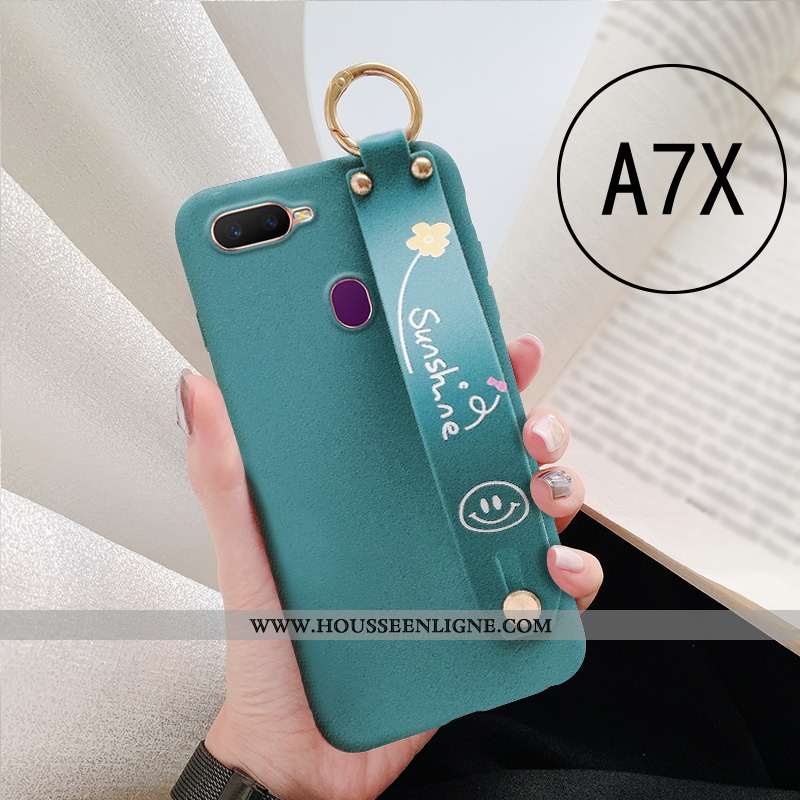 Coque Oppo Ax7 Fluide Doux Silicone Petit Vert Téléphone Portable Légère Verte