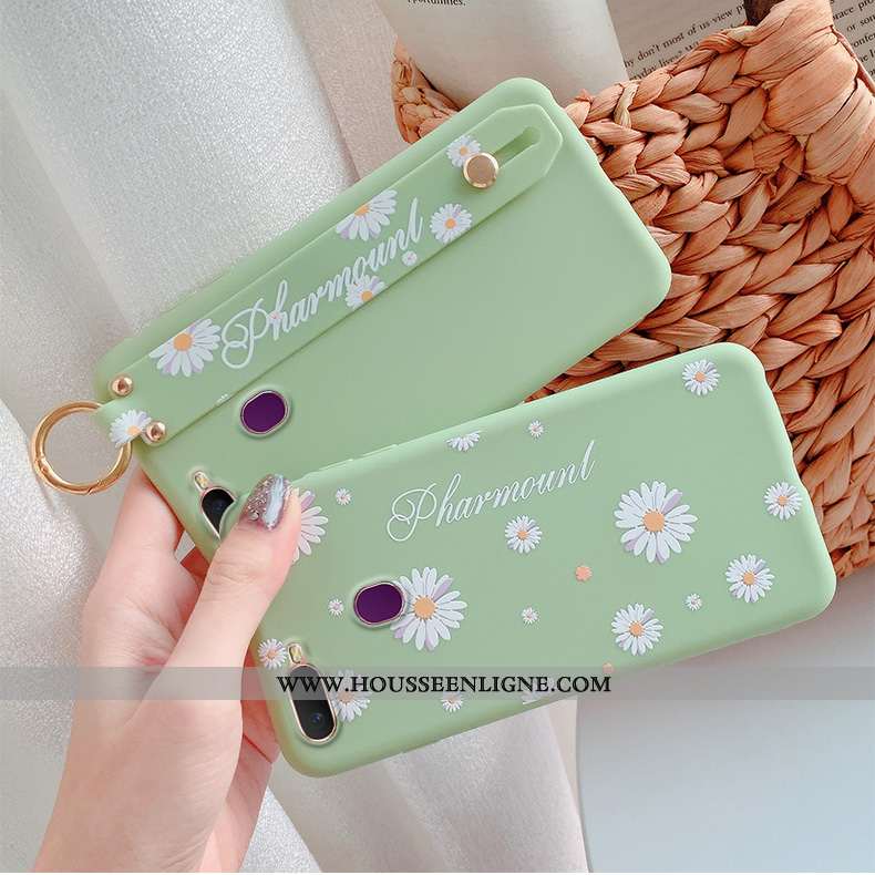 Coque Oppo Ax7 Fluide Doux Silicone Petit Vert Téléphone Portable Légère Verte