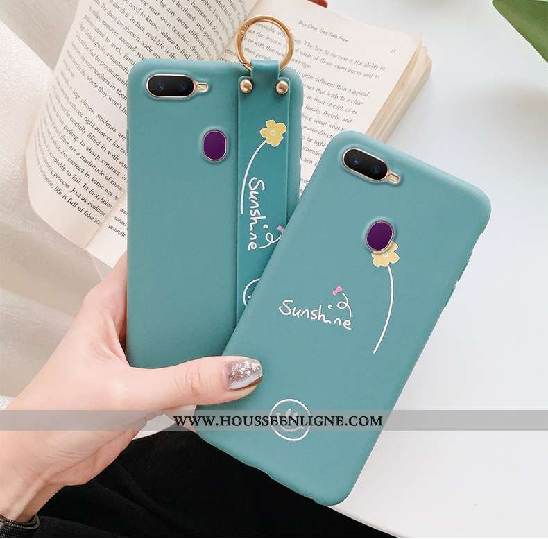 Coque Oppo Ax7 Fluide Doux Silicone Petit Vert Téléphone Portable Légère Verte