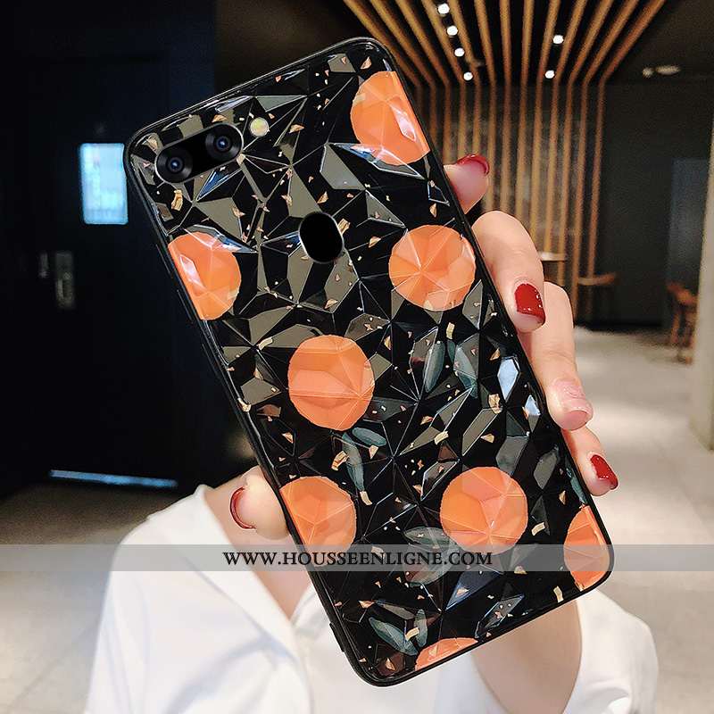 Coque Oppo Ax7 Modèle Fleurie Charmant Tendance Incassable Téléphone Portable Losange Rose
