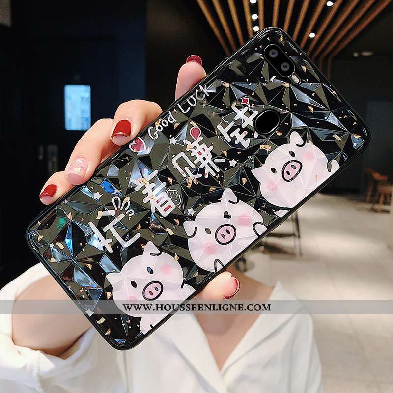 Coque Oppo Ax7 Modèle Fleurie Charmant Tendance Incassable Téléphone Portable Losange Rose