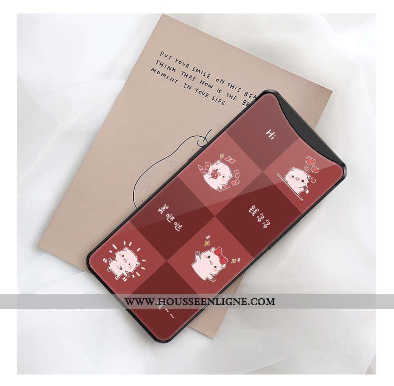 Coque Oppo Find X Ornements Suspendus Personnalité Verre Ultra Charmant Créatif Rose