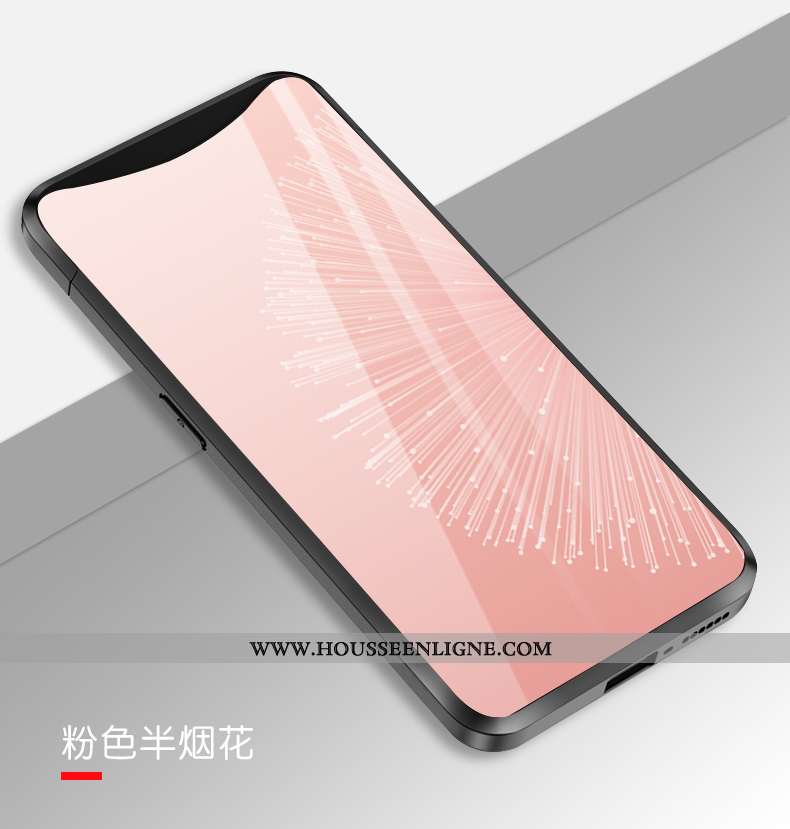 Coque Oppo Find X Verre Créatif Silicone Simple Incassable Europe Coloré
