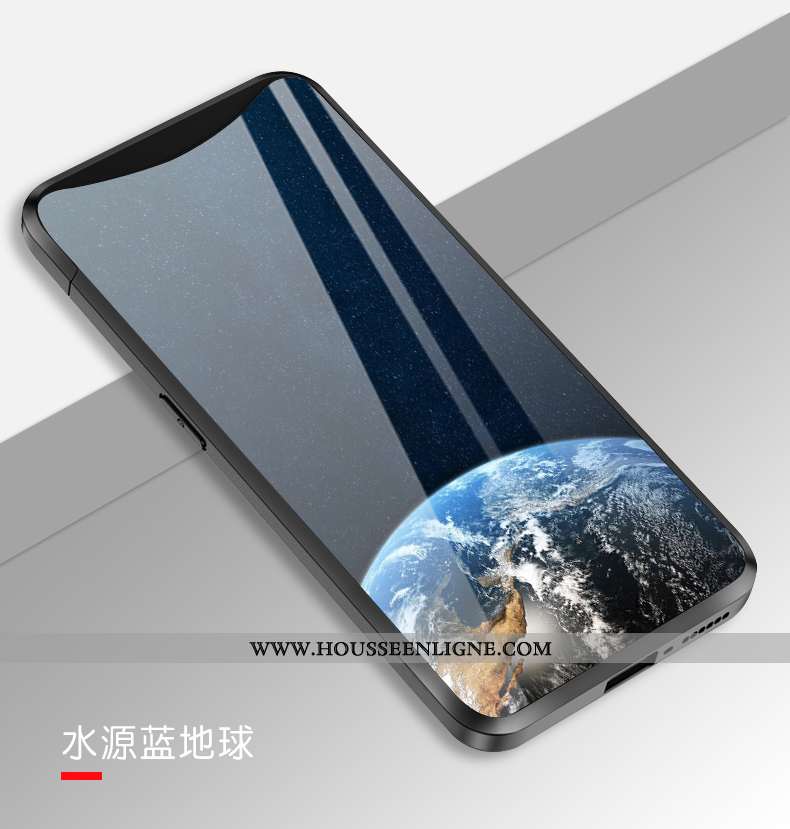 Coque Oppo Find X Verre Personnalité Amoureux Clair Univers Noir
