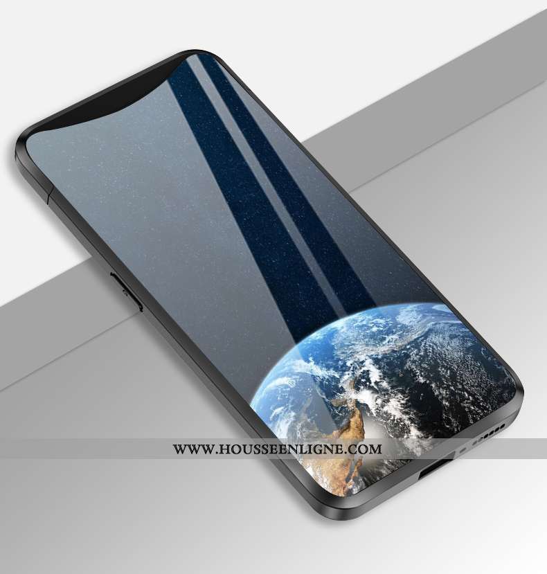 Coque Oppo Find X Verre Personnalité Amoureux Clair Univers Noir