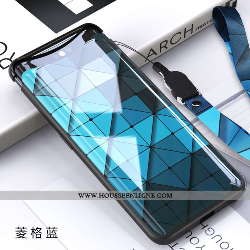 Coque Oppo Find X Verre Ultra Magnétisme Net Rouge Tout Compris Protection Bleu