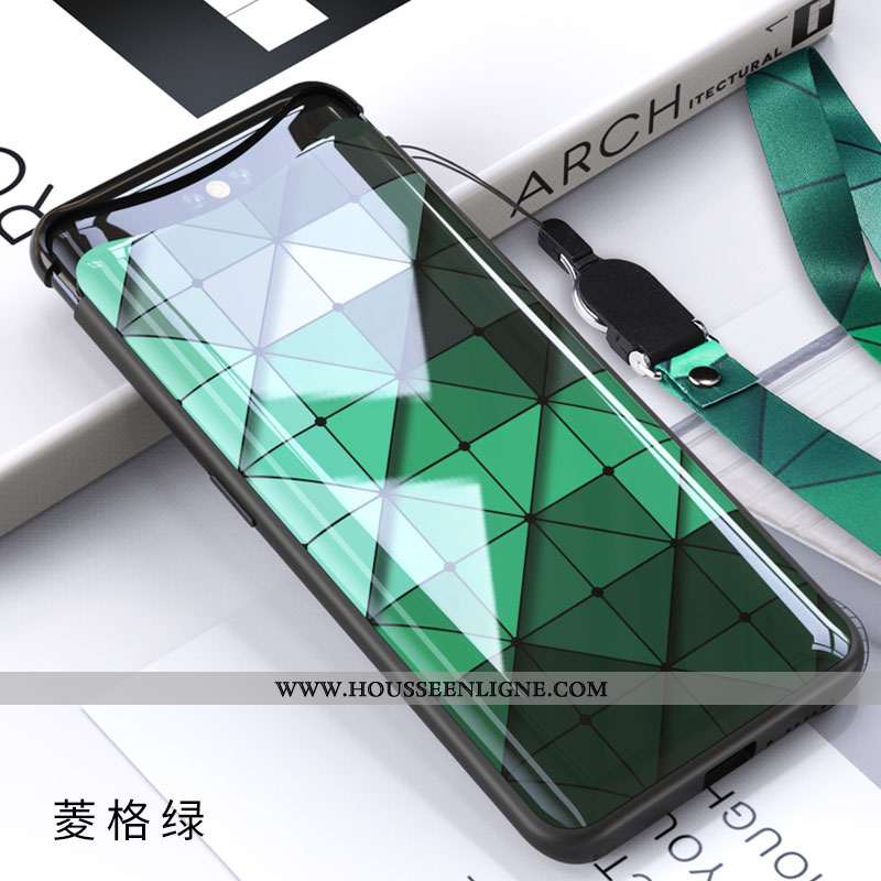 Coque Oppo Find X Verre Ultra Magnétisme Net Rouge Tout Compris Protection Bleu